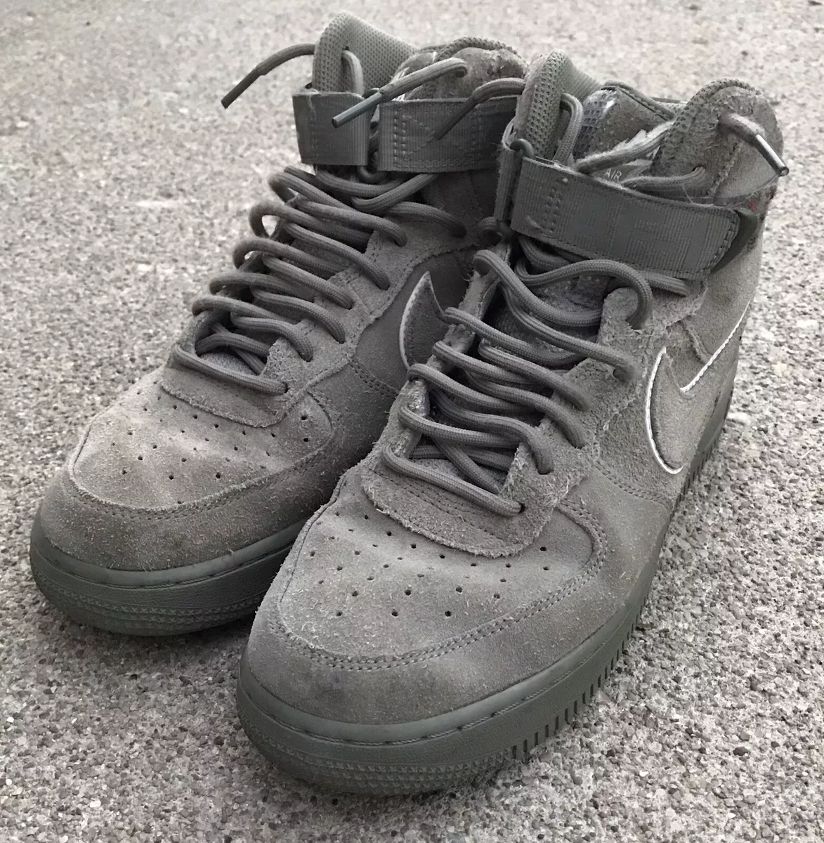 Nike Men&#039;s Sz 8 Air Force 1 High LV8 Suede Dark Stucco BOX eBay