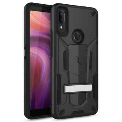 Zizo Division Alcatel 3V Phone Case ,Dual Layered With Built In Kickstand Black