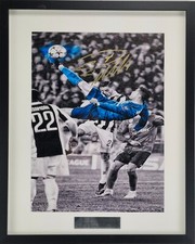 Cristiano Ronaldo autographed canvas Hand Signed FRAMED w/COA Free shipping