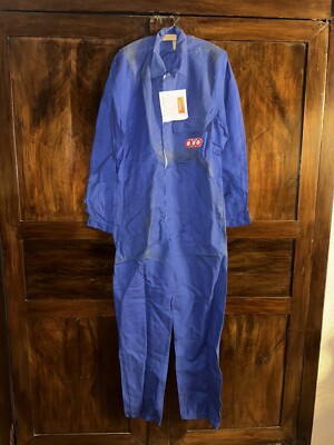 COMBINAISON ANCIENNE BLEU DE TRAVAIL SANFOR Vintage neuf Etiquette