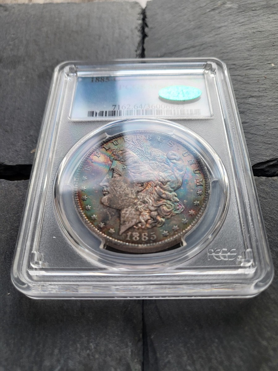 1885 O Morgan Silver Dollar PCGS MS64 (CAC) toned | eBay
