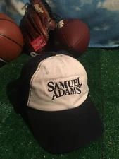 Samual Adams hat BaseBall Cap Hat Blue White Strap Buckle H23