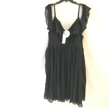 New Women Size 20 Cold Shoulder Bridesmaid Dress Black Occasion Chiffon Party