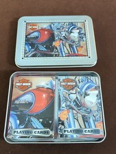 Harley Davidson US Playing Card Co in Collector Tin 2 Decks 2003 (1 deck new)