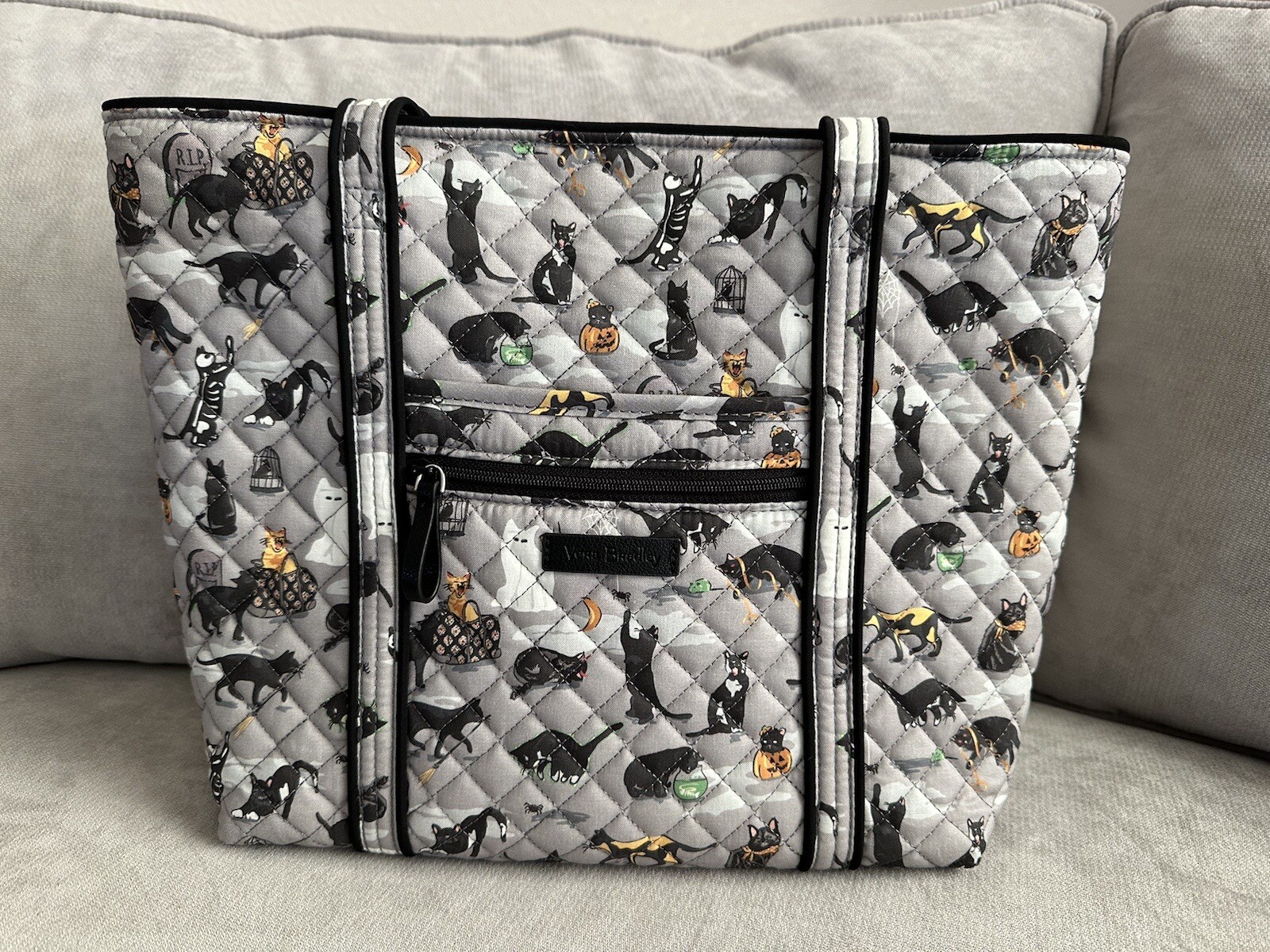 Vera Bradley Spooky Cats Custom Small Vera Tote eBay