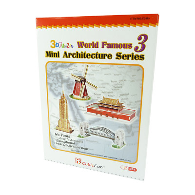 Cubic Fun World Famous 3 Mini Architecture Series Spielzeug 3D Puzzle Set