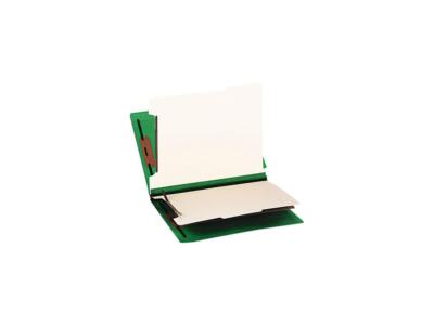 Smead 26837 Colored End Tab Classification Folders, Letter, Six-Section, Green,