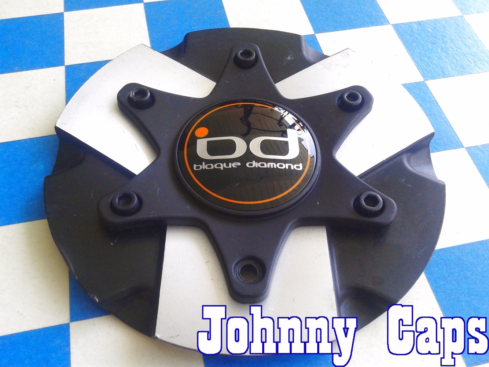 BLAQUE DIAMOND Wheels [2] SILVER/BLACK Center Cap 1427H179-M1 Custom Hub Cap (1)