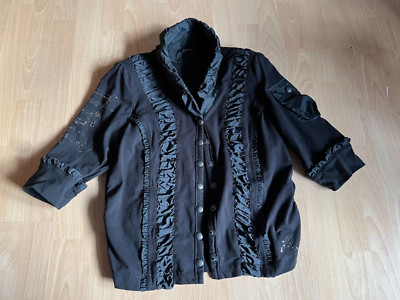 AIRFIELD WUNDERSCHÖNE JACKE SCHWARZ STRASS KURZARM GR.40