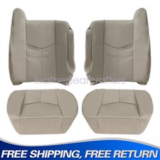 Both Side Perforated Leather Seat Cover Tan 152 For 2003-2006 Cadillac Escalade