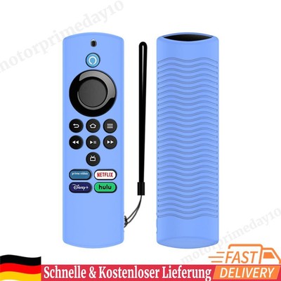 Fernbedienung Abdeckung mit Schlüsselband für Fire TV Stick Lite (Leuchtend Blau
