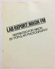 Vintage Popular Photography Lab Report NIKON FM Camera Review Brochure Booklet