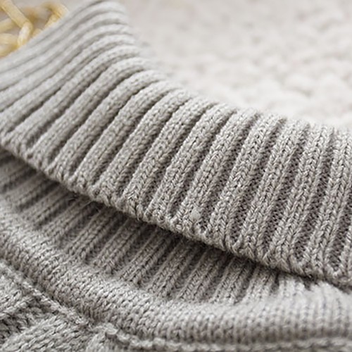 Toddler Boys Girls Sweater Knit Twist Turtleneck Chunky Winter Pullover Sweaters - Picture 6 of 16