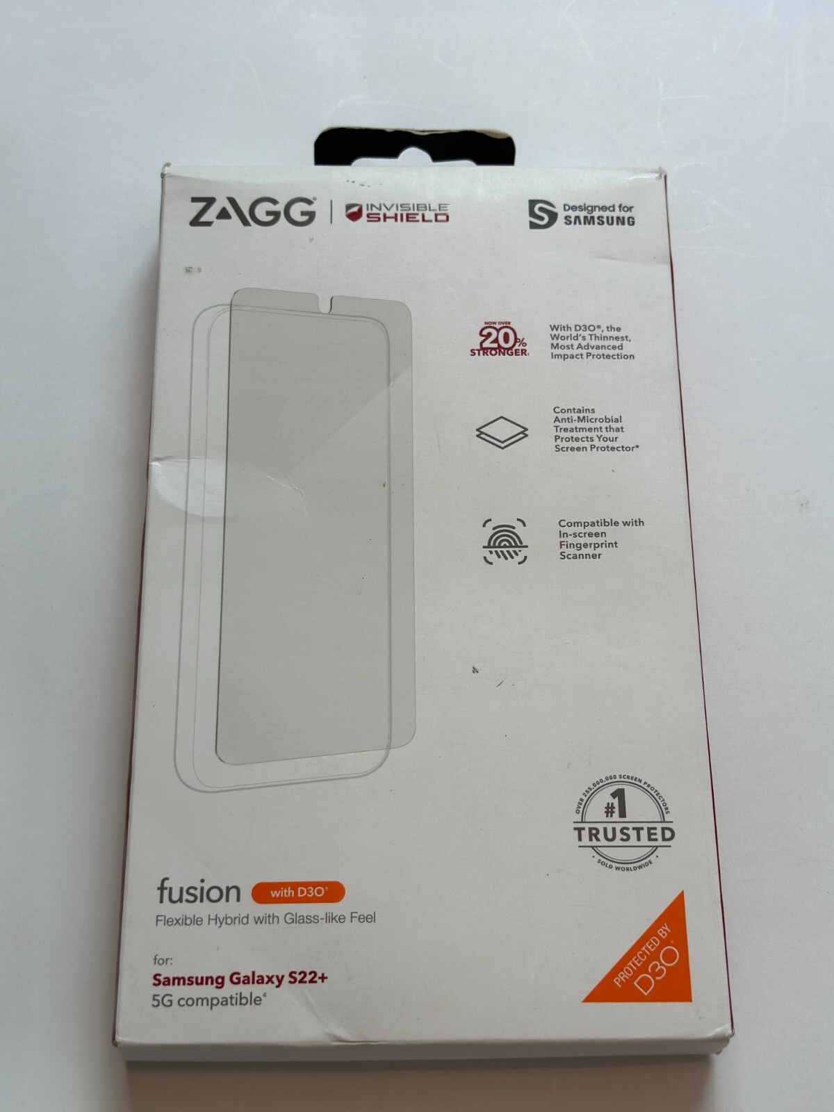 ZAGG Invisible Shield Fusion curve Glass with D3O for Samsung Galaxy