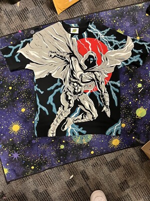 Chronic Images  Moon Knight  AOP Vintage Style Bootleg Tshirt Sz Medium Dbl Side
