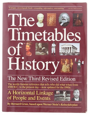 The Timetables of History, A Horizontal Linkage of People & Events, Bernard Grun
