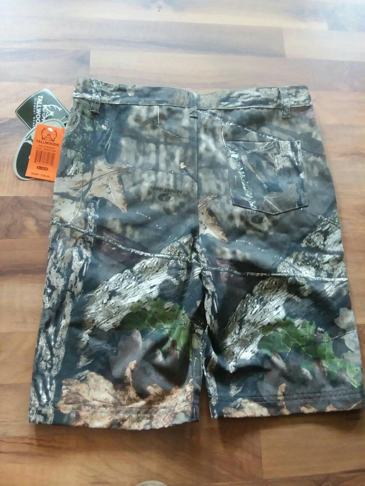 Youth Tallwoods Mossy Oak Denim Camo Shorts Sz 18/20 Jeans Hunting Camouflage - Image 4 of 4