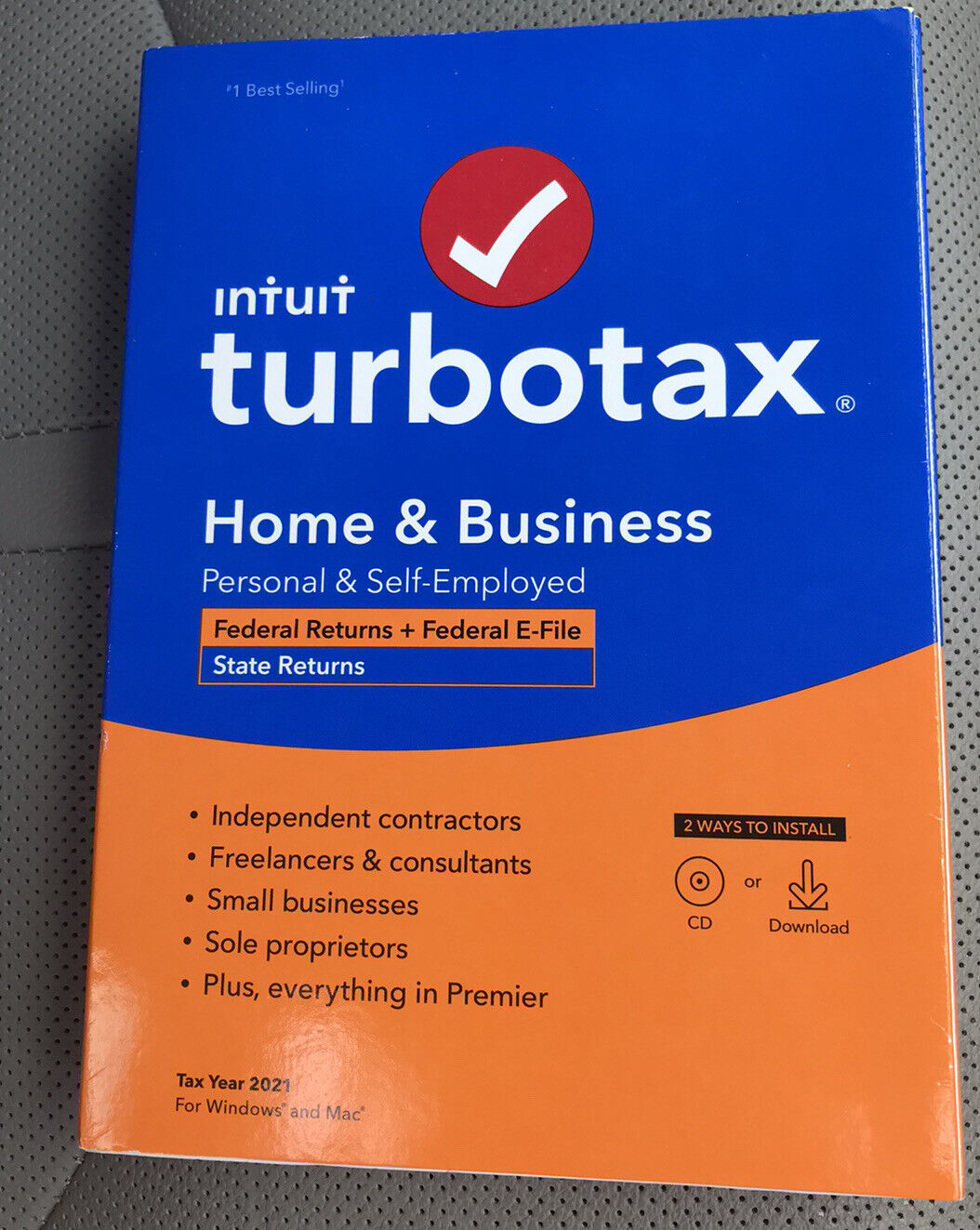 Intuit Home And Business 2021 Tax Preparation Software Windows And Mac TurboTax