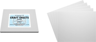 White Flex Plasticard Polystyrene Craft Sheets - 8''x10'' - .060'' thick - 10 Pack