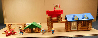 Lincoln Logs Prairie Town Mine Building Set Real Wood Missing 1 Piece 2014