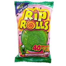 Foreign Candy Sour Rip Rolls Watermelon - 24ct