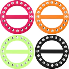 HESTYA 4 Pcs T Shirt Clips Scarf Ring Plastic 80S Decoration Fashion Circle Clip