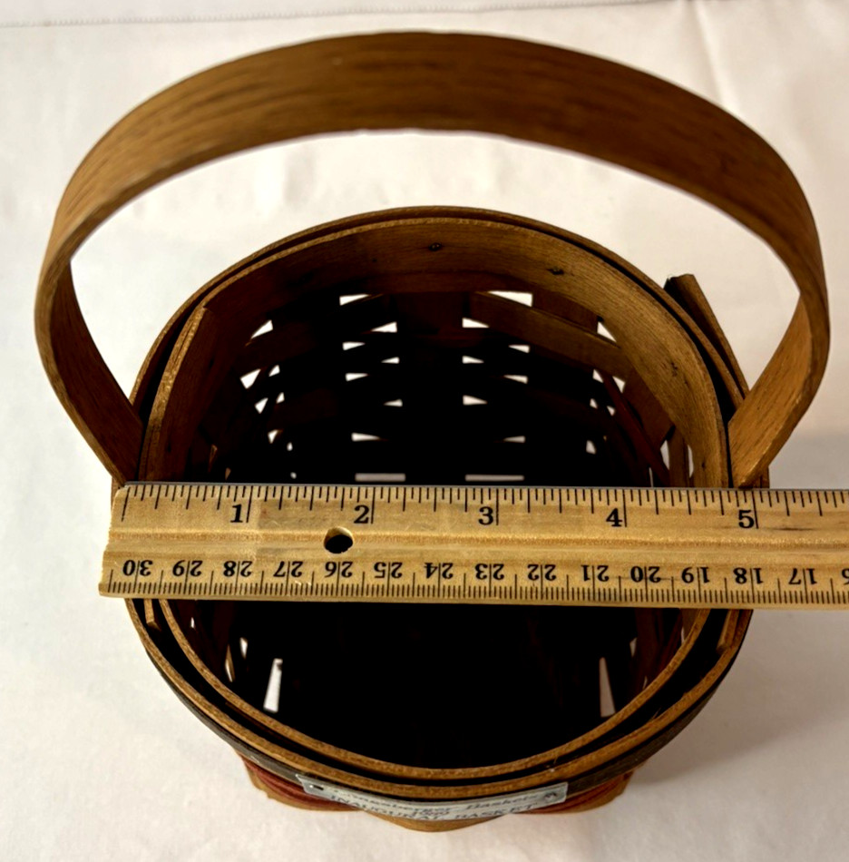 Vintage 1989 Inaugural Longaberger Basket W/ New Fabric Liner