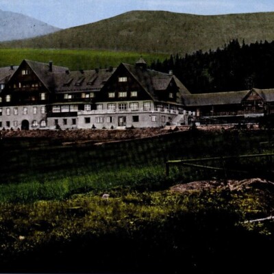 Riesengebirge Hotel Vintage Postcard Verlag von Max Leipelt Bad Warmbrunn