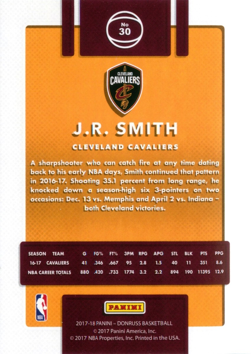 Jr Smith Cavs Lineup 2017 Team Cleveland Cavaliers 50th