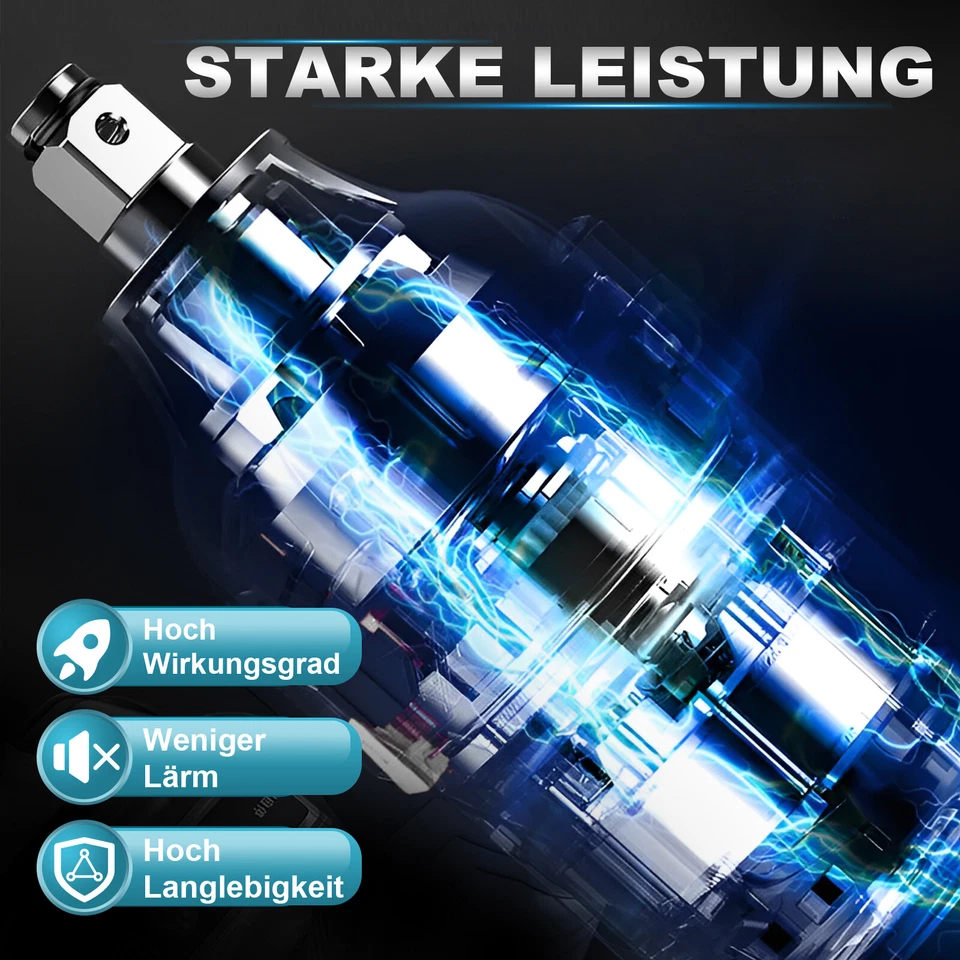 Akku Schlagschrauber 650Nm Elektrischer Akkuschrauber mit 2X 3Ah Akku Ladegerät - Bild 4 von 4