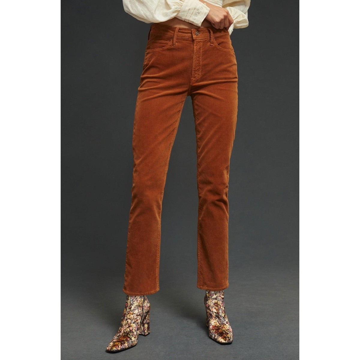 【THE MOZZ】Mole Corduroy Brushed Pants IDEALSANXUN Mens Corduroy Pants Flat Front Straight Leg