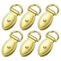 6Er-Pack Metall-Seitentaschen-Clips FüR D-Ringe [Hellgold]