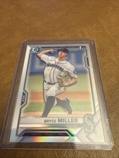 2021 Bowman Draft #BDC-64 Bryce Miller Mariners Chrome 1st Bowman Refractor