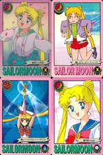 Sailor Moon Carddass 4 Cards Lot Usagi Tsukino Japanese Anime 4 lot cards
