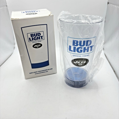 Bud Light Bluetooth Light Up New York Jets Touchdown Plastic Cup New In Box