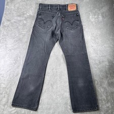 Vintage Levis 517 Jeans Mens 30x30 Fits 30x28 Black Bootcut Y2K 2002