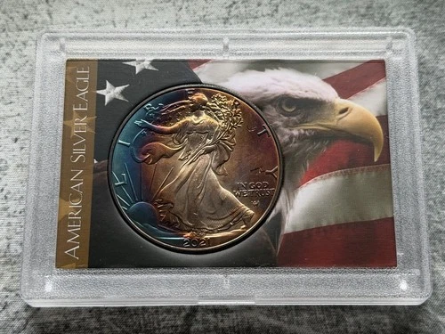 2021 American Silver Eagle 1oz .999 FINE SILVER TYPE- 2. Beautiful Toning 🔥🔥🔥