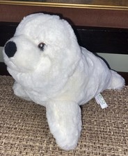 New Aurora Baby Seal White Plush 12 Eco Nation 2022 Fluffy NWOT