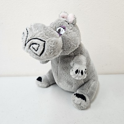 Madagascar Hippo Gloria Celebrity Bean Bag Plush 2005 Stuffed Animal Gray 6''