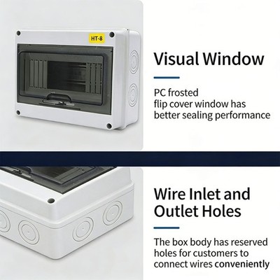 Waterproof Mounted Electrical Distribution Unit HT5 2P 32A Insulated Housing