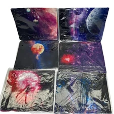 6 Pack Space Stars Galaxy Stretchable Book Cover Protector Washable Reusable NEW