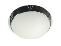 Led Deckenleuchte Rund, Opalglas Matt, Dekorring Chrom, Ø 45Cm BüRolampe Dimmbar