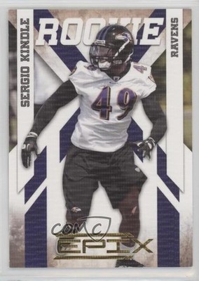 2010 Panini Epix Rookie Gold 29/100 Sergio Kindle #186 Rookie RC 18f5