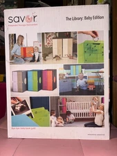 Savor Keepsake Storage Box Set The Library Baby Edition Mementos Slate Gray Tan