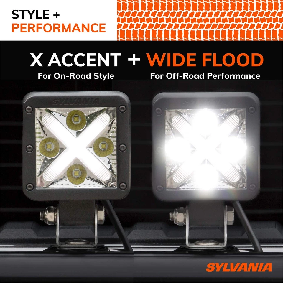 SYLVANIA LED Pod 3” Cube Light – 1800LM Dual Accent + Flood Off Road Light - Image 3 of 4