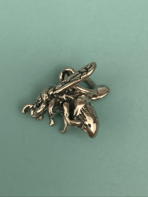 Hornet Sterling Silver Jewelry Charm #insects #bugs #garden #school mascot