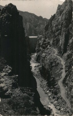 Wyoming WY Shoshone Canyon Dam Original Vintage Real Photo Postcard RPPC