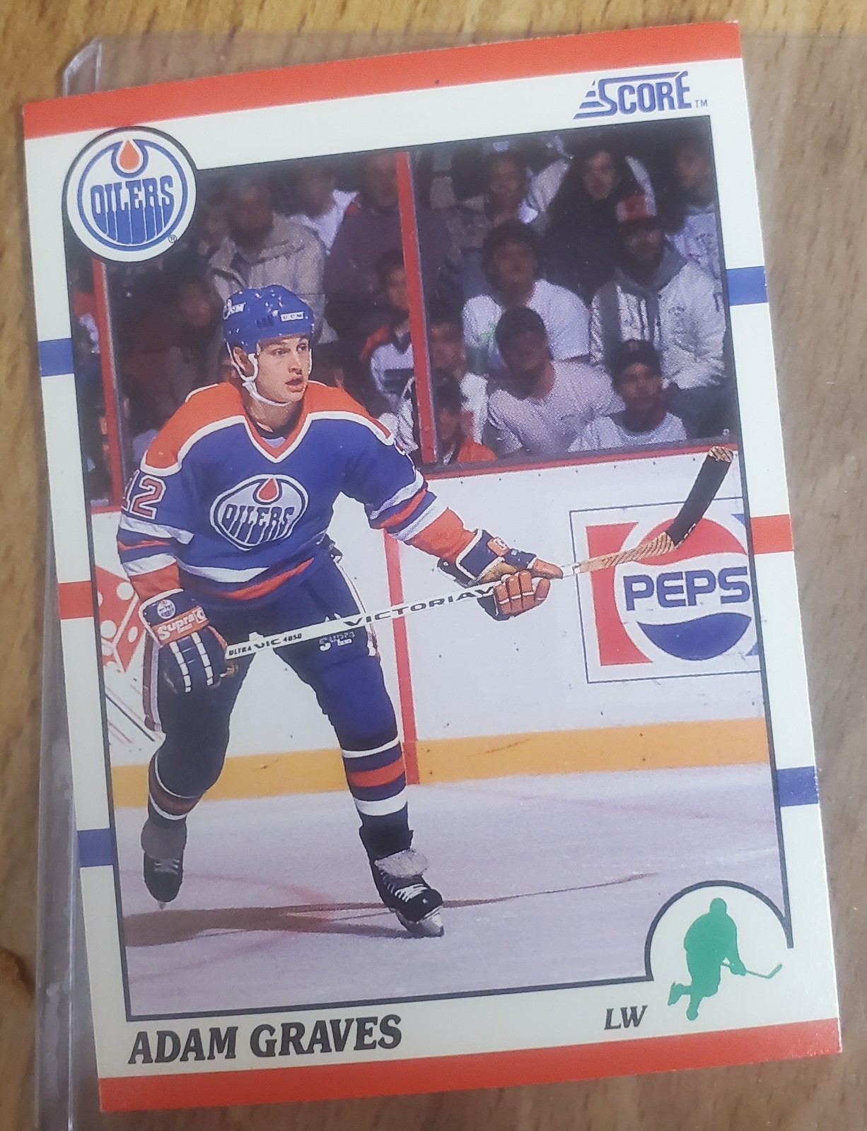 Adam Graves, 1990-91 Score American, #163, Edmonton Oilers, RC Rookie