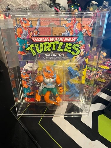 TMNT Triceraton 1990 Playmates Unpunched MOC Sealed Vintage Action Figure