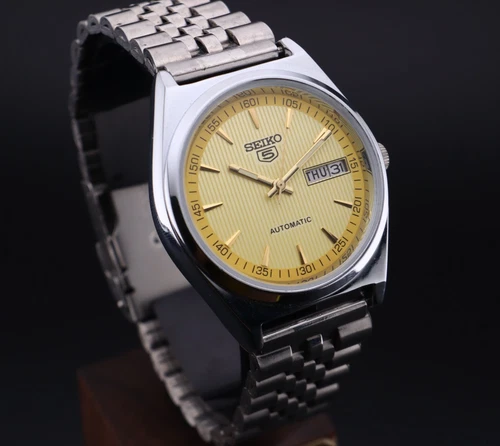Vintage Seiko 5 Automatic 6309A Japan Made Men's Wrist Watch, Day/Date